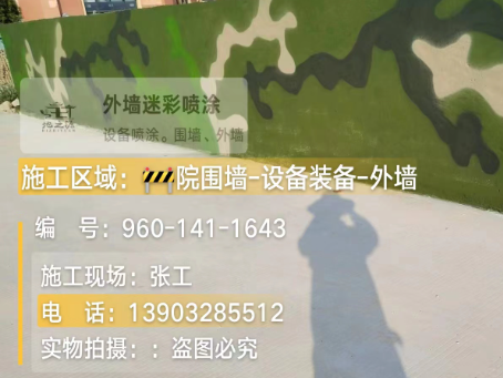 锦州 迷彩漆喷涂价格（按平方米计费）